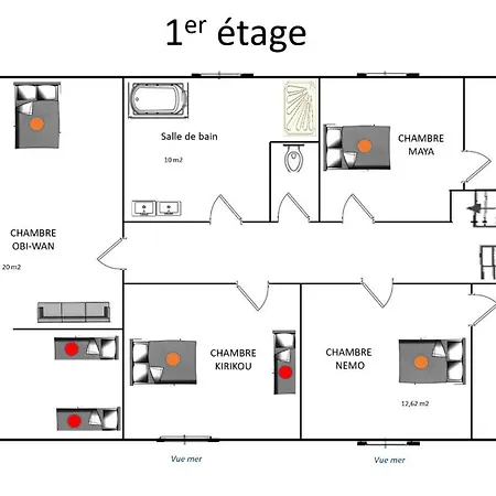Tatil Evi Casa Antoine 15pers : Vue Mer, 10 Min A Pied